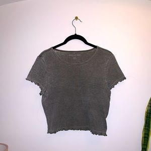 Dusty Olive cropped baby tee